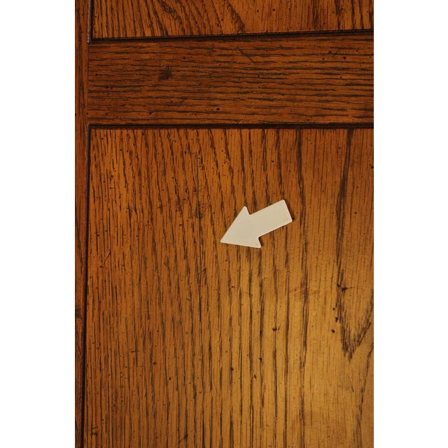 Henredon Artefacts Campaign Style Oak Console Table For Sale - Image 15 of 18