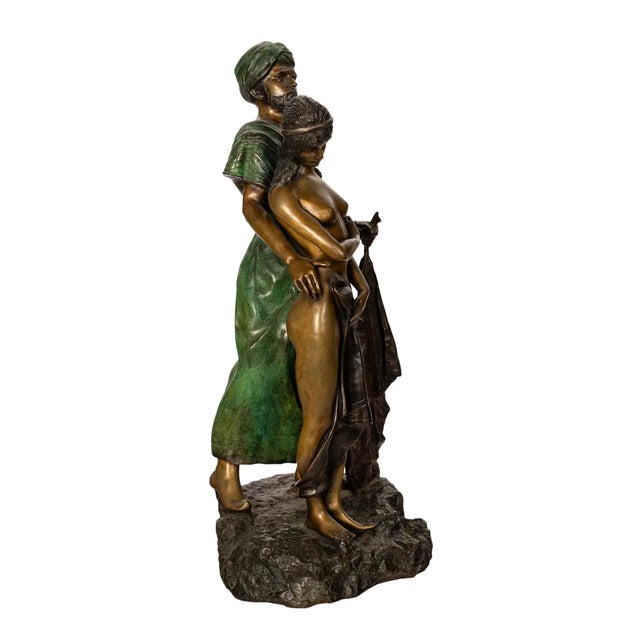 Art Nouveau 1910s Franz Bergmann Franz Bergmann Orientalist Arab Female Group Cold Painted Bronze Signed For Sale - Image 3 of 13