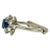 Tiffany and Co. 1972 Tiffany & Co Platinum Sapphire and Diamond Cluster Ring For Sale - Image 4 of 14