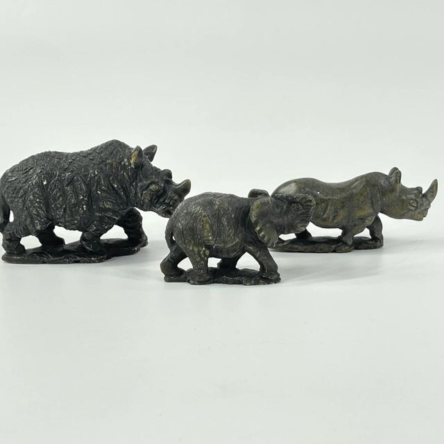 Early 20th Century 3 Shona Stone Animal Sculptures MATTER COLLECTION For Sale - Image 4 of 12