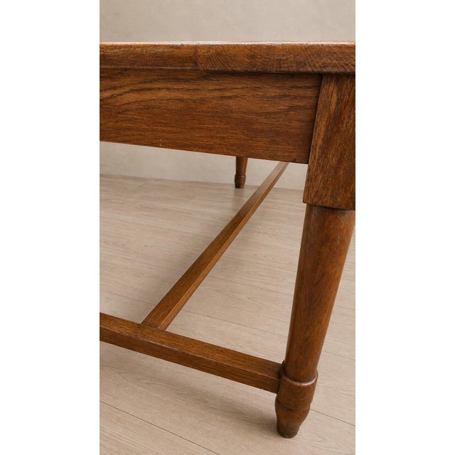 Brown Antique Late 19th Century Wooden Table with Turned Legs For Sale - Image 8 of 9
