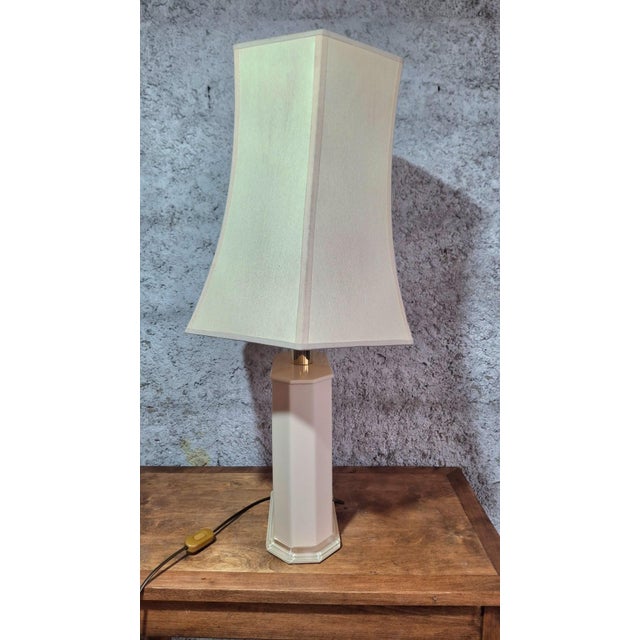 Large Lamp with Japanese Palace Scene, 1970s For Sale - Image 6 of 10