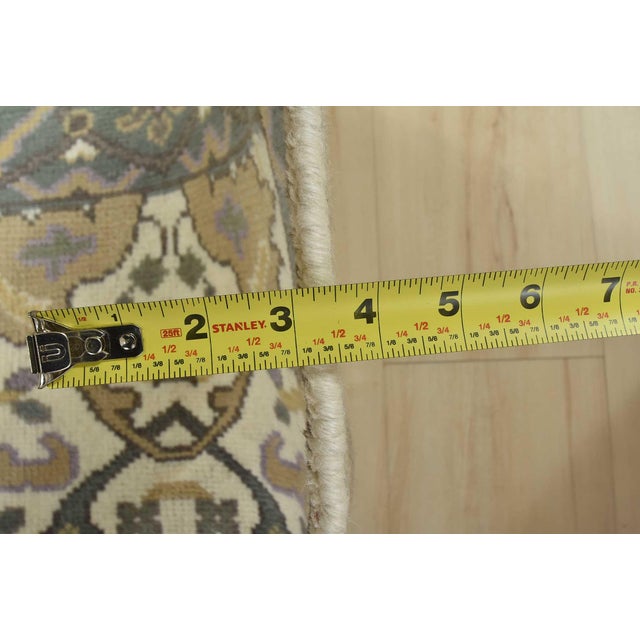 Oushak Runner 2'6'' X 9'10'' Ivory Wool Tribal Hand-Knotted Oriental Rug For Sale - Image 11 of 12