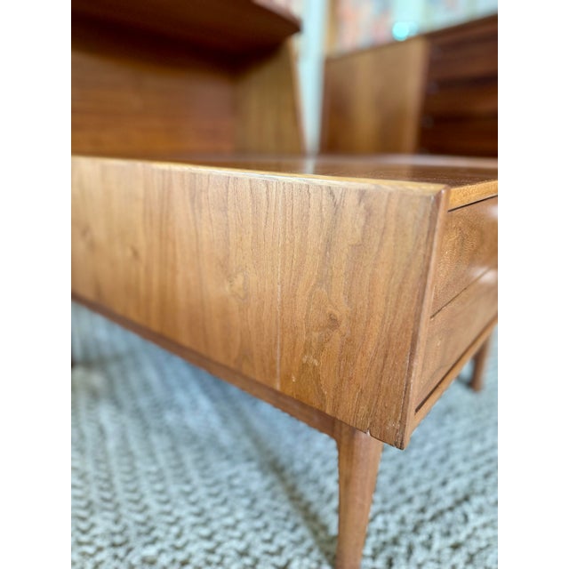 A Stunning Walnut Night Stand by Kipp Stewart for the Drexel Declaration Line, Circa 1960s. For Sale - Image 10 of 12