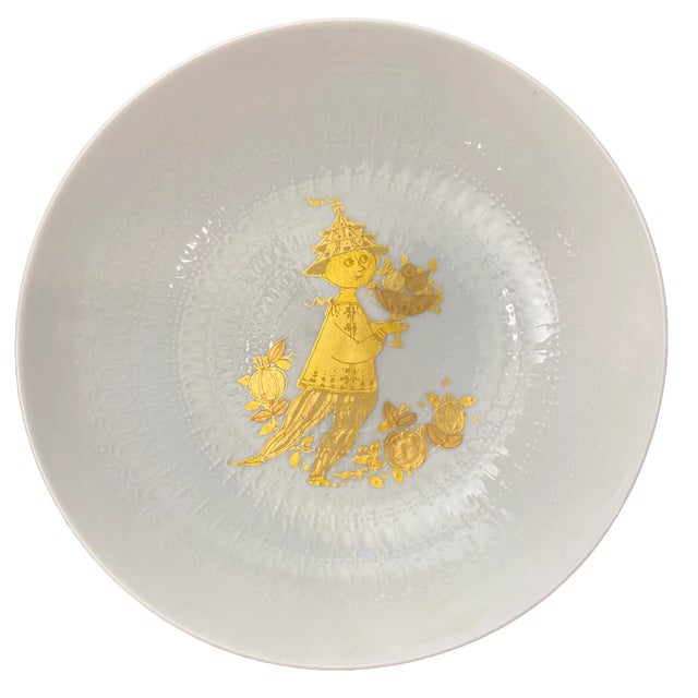 Ceramic Vintage Rosenthal Bowl With 14kt Design Signed Bjørn Wiinblad - German Porcelain Studio-Linie "Romanze" For Sale - Image 7 of 7