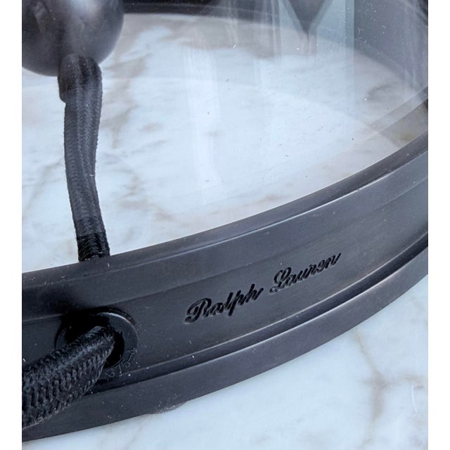 Metal Ralph Lauren Modern Glass and Bronze Table Lamps, Pair For Sale - Image 7 of 8