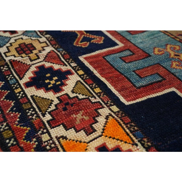 Antique Kazak Rug 3'10'' x 9'5'' For Sale In New York - Image 6 of 8