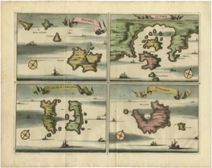 Antique Map of Nisari, 1687