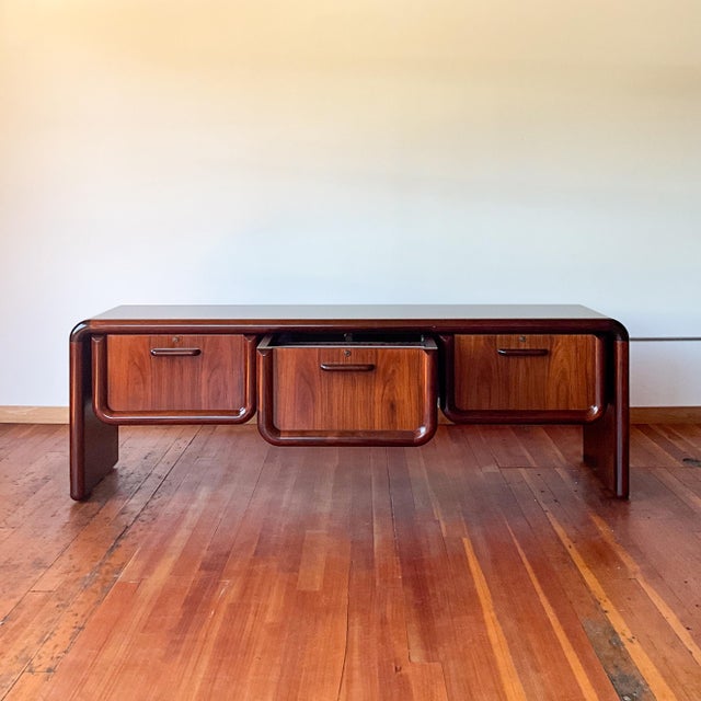 Wood 1970s Dyrlund Supreme Credenza in Rosewood For Sale - Image 7 of 17