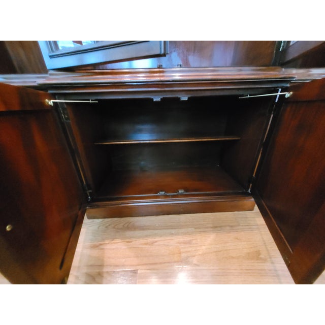 Georgian Style Two Piece Mahogany Breakfront For Sale - Image 4 of 18