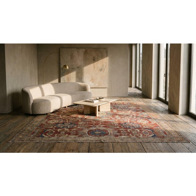 19th Century Persian Ziegler Sultanabad Carpet ( 8'10" x 9'4" - 269 x 284 ) For Sale - Image 14 of 15