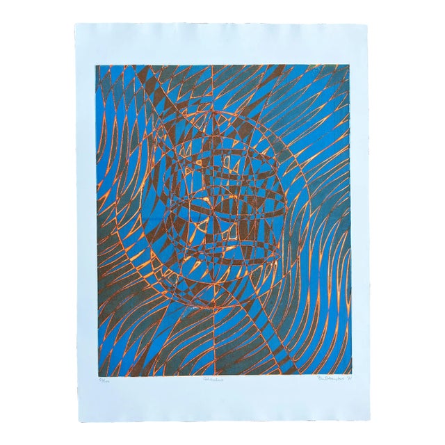 1971 Stanley William Hayter Color Viscosity Etching - Calculus For Sale