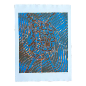 1971 Stanley William Hayter Color Viscosity Etching - Calculus