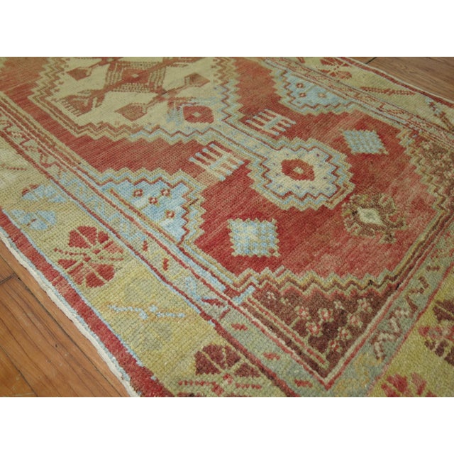 Vintage Turkish Oushak Runner For Sale - Image 4 of 7