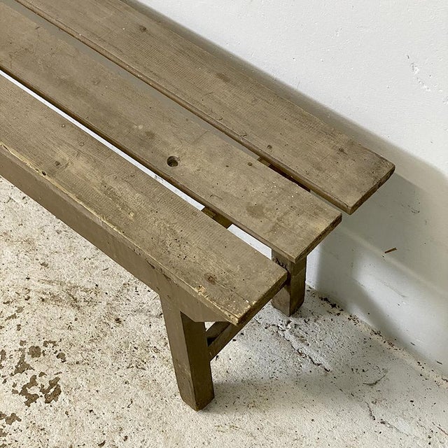 Vintage Farm Bench, France, 1950 For Sale - Image 6 of 7