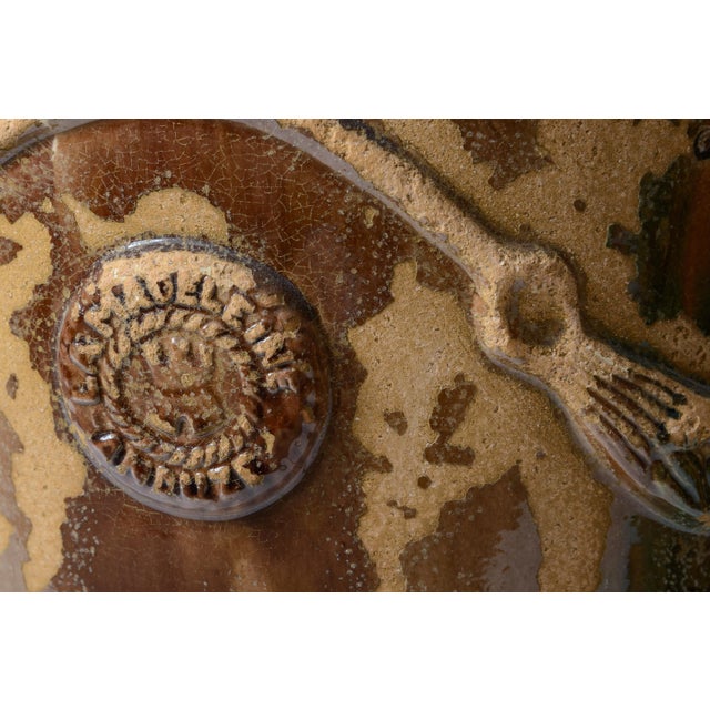 Antique French Glazed Terracotta Anduze Planters, Signed For Sale - Image 15 of 18