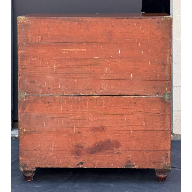 British Military Officer's Campaign Chest Dresser of Brass-Bound Mahogany For Sale - Image 11 of 11