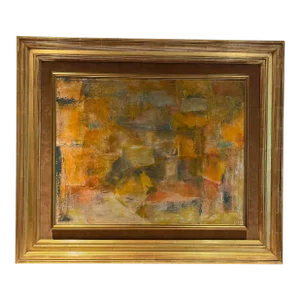 Original Oil and Mixed Media Framed Painting on Canvas by Aligi Sassu