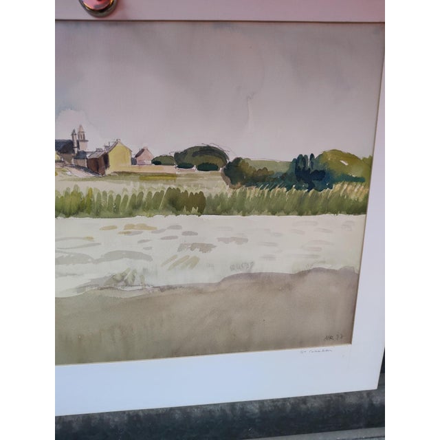 Michel Roubille, Saint Colomban, 1977, Watercolor For Sale - Image 6 of 7