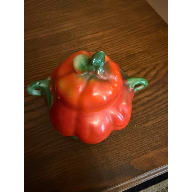 Antique Royal Bayreuth Figural Tomato Covered Dish and Sugar Bowls, Set of 3 For Sale - Image 6 of 18