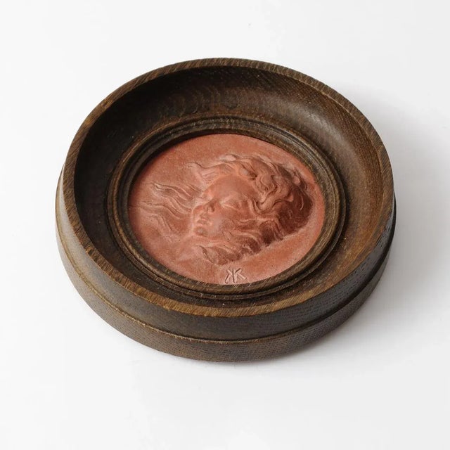 Ceramic Koos Van Der Kaaij, A Young Girl, 1950s, Terracotta Relief For Sale - Image 7 of 9