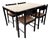 Carimate Dining Suite, in Rush and Black Ebony by Vico Magistretti for Habitat, 1964, Set of 5 For Sale