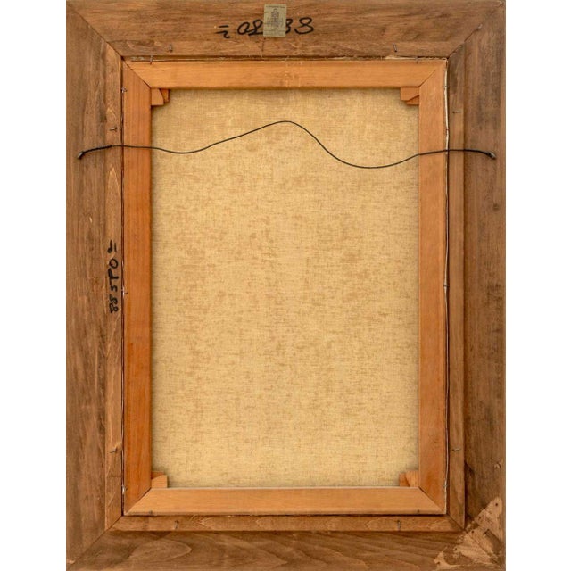 Mid 20th Century Sergio C. Bissi Still Life With Paintbrushes Oil For Sale - Image 5 of 5