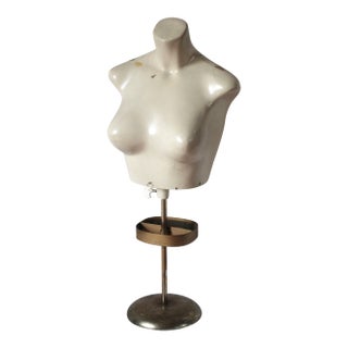 Midcentury White Mannequin Female Bust For Sale
