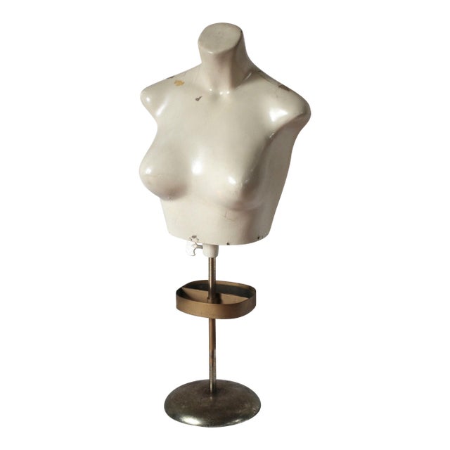 Midcentury White Mannequin Female Bust For Sale