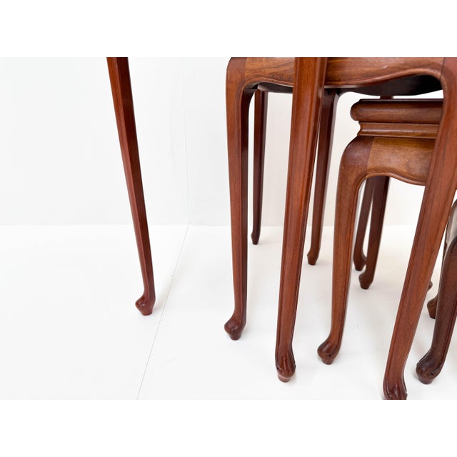 Vintage Chinese Hardwood Nesting Tables, 1950s, Set of 4 For Sale - Image 9 of 14