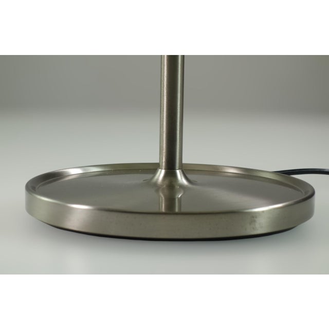 Silver Italian Nickel Metal Glass Table Lamp by Studio BBPR for Artemide, 1960s For Sale - Image 8 of 13