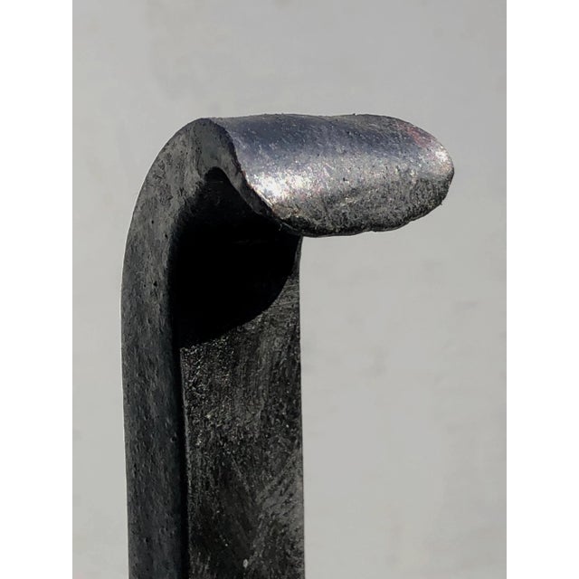 Shabby-Chic Neoclassical Bronze Andirons, 1960, Set of 2 For Sale - Image 3 of 10