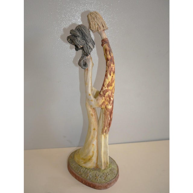 Ceramic Vintage Lovers Ceramic Figurine, 1980s For Sale - Image 7 of 8