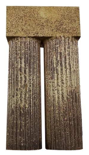 Klaus Lehmann, Postmodern Brutalist German Studio Pottery Column Art Vase Sculpture, 1981, Ceramic