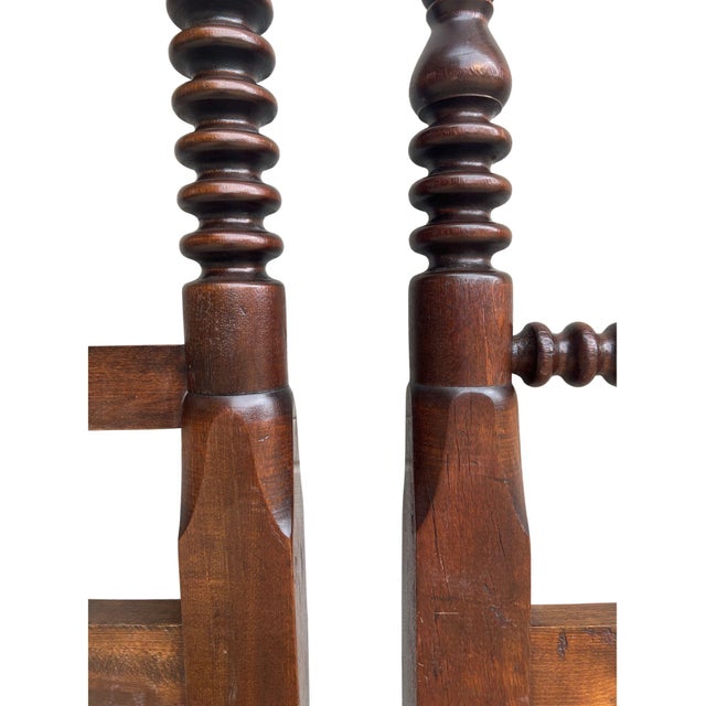 Antique Jenny Lind Spool & Spindle Matching Twin Headboard & Footboard For Sale - Image 13 of 16