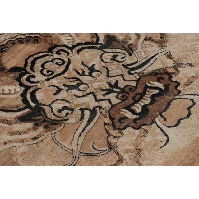 2010s Rug & Kilim’s Chinese Inspired Dragon Rug, Pictorial in Sand and Earth Tones For Sale - Image 5 of 8