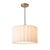 Scalloped Pendant Light - Weathered Brass, White Linen, Diffuser, Dimmable For Sale - Image 4 of 7