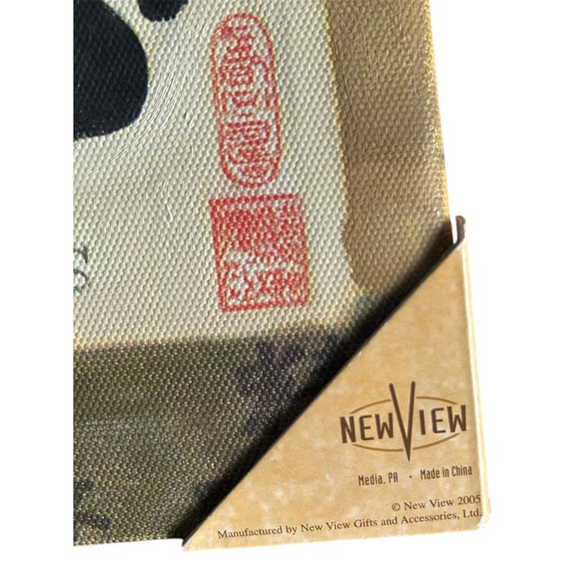 Modern Two Identical Pieces of Canvas Art Featuring Chinese Characters For Sale - Image 3 of 4