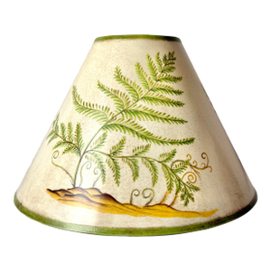 Late 20th Century Hand Painted Botanical Motif Empire Lampshade