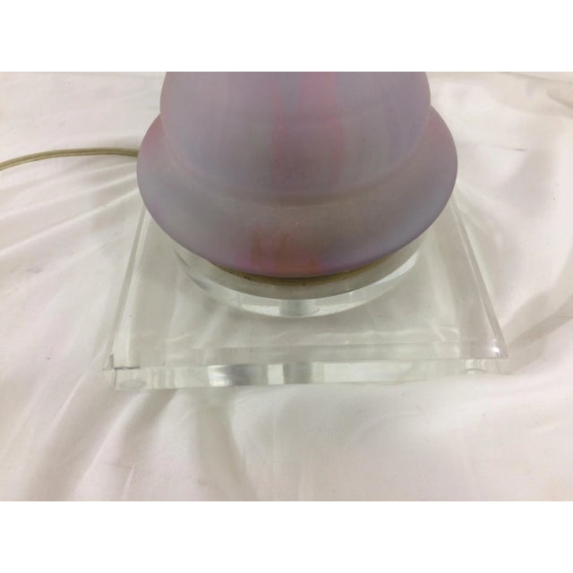 Mid-Century Modern Frosted Tulip Lamp For Sale - Image 5 of 8