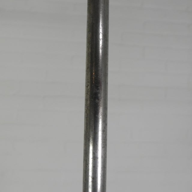 Silver Art Deco Pendant Lamp with Stepped Opaline Shade, 1930s For Sale - Image 8 of 11