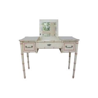 Vintage Henry Link Bali Hai Faux Bamboo Vanity For Sale