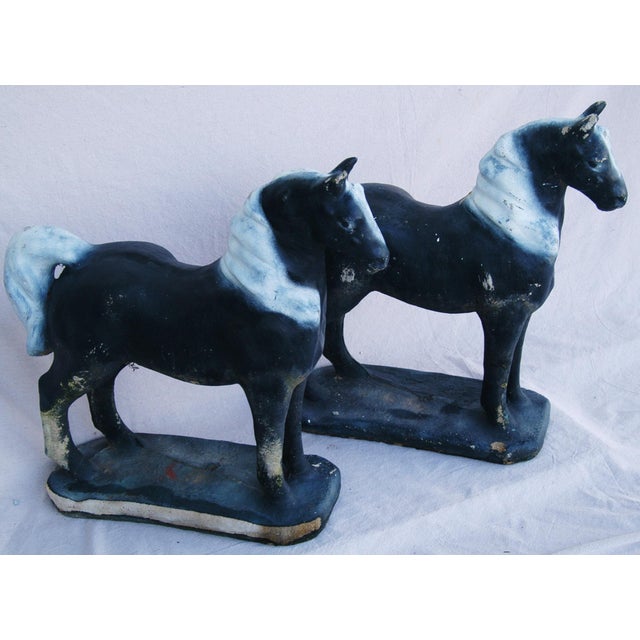 1950s Concrete Horse Garden Statues A Pair Chairish