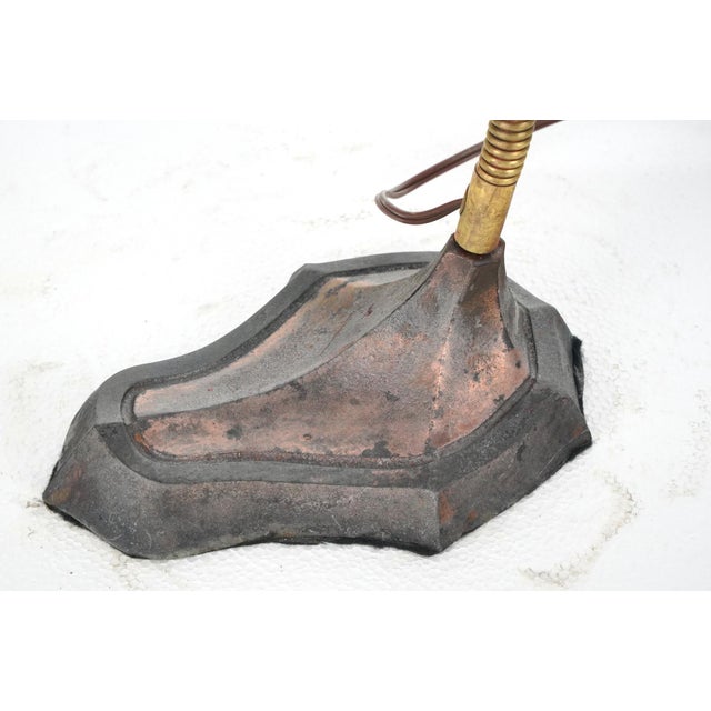 Restored 1920s Industrial Steel Gooseneck Desk Lamp For Sale - Image 4 of 9
