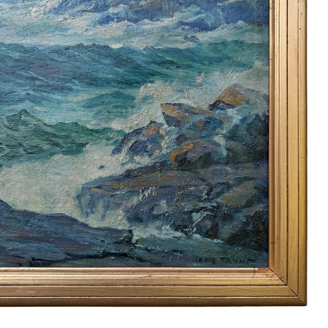 Early 20th Century American Seascape Oil Painting For Sale - Image 12 of 13