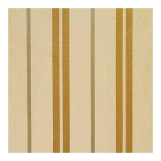 Sample - Schumacher Darcy Silk Stripe Fabric in Topaz For Sale