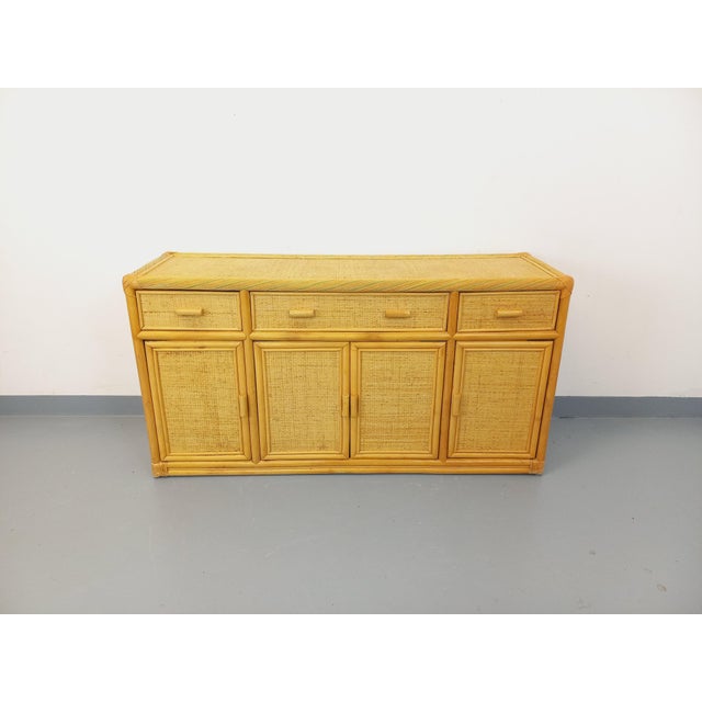 Vintage Woven Rattan Sideboard, 1970s For Sale - Image 4 of 18
