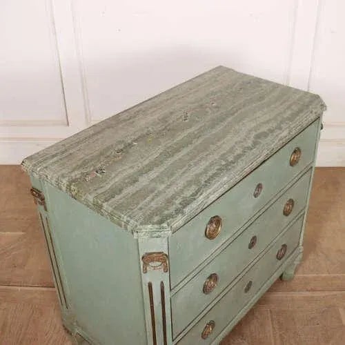 Swedish Marble Topped Commode For Sale - Image 11 of 13