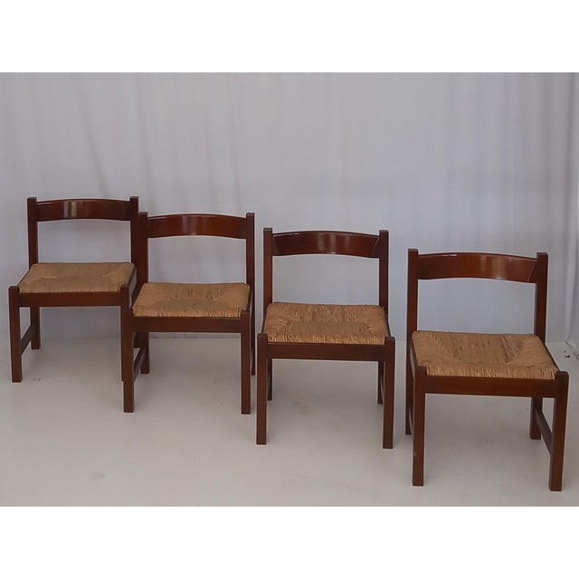 Wood Torbecchia Chairs attributed to Giovanni Michelucci for Poltronova, 1970s, Set of 4 For Sale - Image 7 of 7