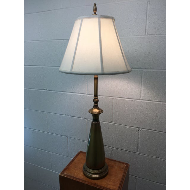 Rembrandt Solid Brass Table Lamp and Shade - a Pair For Sale In Denver - Image 6 of 13
